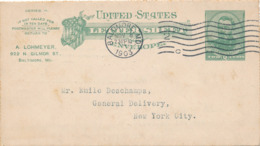 1 Enveloppe Entier Postal Entiers Postaux USA UNITED STATES OF AMERICA BALTIMORE. NEW YORK - Other & Unclassified