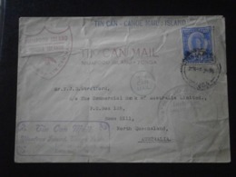 TONGA TOGA TIN CAN MAIL CANOE MAIL NIAFOOU ISLANDS AUSTRALIA STAMP LETTER ENVELOPPE COVER MARITIME PAQUEBOT BOAT BOITE - Tonga (...-1970)