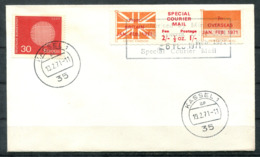 5251 - GROSSBRITANNIEN / UK - Poststreik 1971 - SPECIAL COURIER MAIL TO OVERSEAS GERMANY - Errors, Freaks & Oddities (EFOs