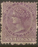 NZ 1874 1d Lilac FSF SG 152 U #OI144 - Used Stamps