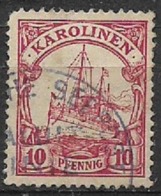 CAROLINES COLONIA TEDESCA 1900 SERIE ORDINARIA YVERT  9  USATO VF - Isole Caroline