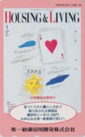 Télécarte Japon / 110-138534 - Carte à Jouer - AS De Coeur & Soleil  - Playing Card Japan Phonecard - SPIEL KARTE - 88 - Spelletjes