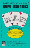 Télécarte Japon / 110-95504 - Carte à Jouer - AS ** Pub IBM ** - Playing Card Japan Phonecard - SPIEL KARTE TK - 89 - Giochi