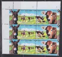 CUBA 2018 Farm Animals Donkey Cows Milk 6-BLOCK ERROR:perf - Anes