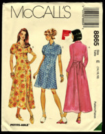 Vintage Mccall`s Schnittmuster 8865  -  Damen Kleid Locker Sitzend  -  Size E -  Größe 14-18 - Designermode