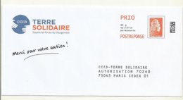 POSTREPONSE PRIO MARIANNE L'ENGAGEE  CCFD TERRE SOLIDAIRE  LOT 204623 - Listos Para Enviar: Respuesta/Marianne L'Engagée