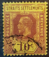 STRAITS SETTLEMENTS 1921/32 - Canceled - Sc# 191 - 10c - Straits Settlements