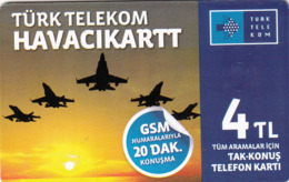 TURKEY - Havacikartt (Soldier Cards) , Şubat 2016, C.H.T. - CHT05 , 4 ₤ - Turkish Lira ,08/13, Used - Turquie