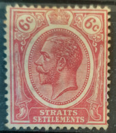 STRAITS SETTLEMENTS 1912/23 - MLH - Sc# 156 - 6c - Straits Settlements