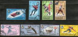 South Arabia - Qu'aiti State 1967 Winter Olympic Games Sports 8v Set Cancelled # 3741A - Winter 1968: Grenoble