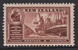 New Zealand 1936 Chamber Of Commerce 6d MH - Neufs