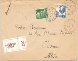 Lettre Recommandée Algérie Alger Esplanade 1946 - Lettres & Documents