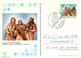 Luxembourg 1985 - Joyeux Noël - Vierge Et Enfant Jésus - Cartas & Documentos