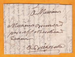 1738 - Lettre Avec Correspondance De Marseille, Bouches Du Rhône Vers Brignolle/Brignoles, Var - Louis XV - 1701-1800: Voorlopers XVIII