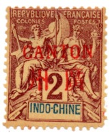 Timbre/Stamp "Colonie Française" - N°2 - INDOCHINE//CANTON - Cotation Y&T =2,90 Euros - Nuevos