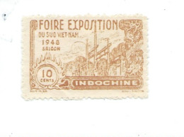 Chromo INDOCHINE Vignette Foire Exposition Sud-Vietnam SAIGON 1928 TB 40 X 28 Mm Colonies Françaises  2 Scans Rare - Zonder Classificatie