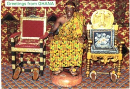 Afrique - Ghana - The Chief And His Stools - Ghana - Gold Coast