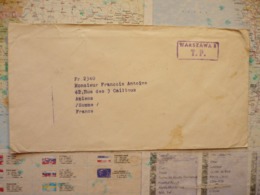 Lettre En Franchise Postale Pour La France Warszawa 3 T.P. - Other & Unclassified