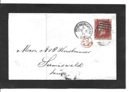 BIRMINGHAM 5.12.1871 StG 43  Pl 141 - Storia Postale