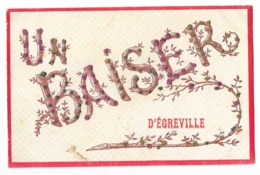 EGREVILLE (77) Carte Fantaisie Baiser De Paillettes - Other & Unclassified