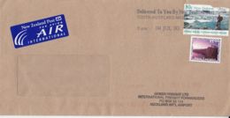 7480FM- BUTLER VALLEY ICE LAKE, LIGHTHOUSE, STAMPS ON COVER, 2000, NEW ZEELAND - Brieven En Documenten