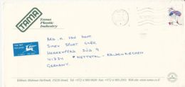 7490FM- PARACHUTTING STAMPS ON COMPANY HEADER COVER, 2002, ISRAEL - Storia Postale