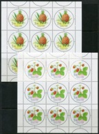 RUSSIA 2003 Fruits Sheetlets Of 9 MNH / **.  Michel 1113-17 - Blocs & Feuillets