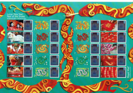 Feuille 2809e: 2014 Année Lunaire Chinoise Du SERPENT - Scènes Festives Et Serpents Stylisés. - Sheets, Plate Blocks & Multiples