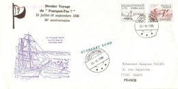 Groenland 1986 - Enveloppe De Scoresby Sund à Meaux - 50 ème Anniversaire Du Dernier Voyage Du Pourquoi-pas?- YT125/135 - Brieven En Documenten