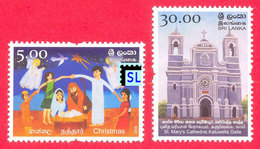 Sri Lanka Stamps 2008, Christmas, St. Mary's Cathedral, Kaluwella, Galle, MNH - Sri Lanka (Ceylon) (1948-...)