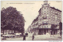 MOLENBEEK = Le Boulevard Léopold II = Belle Carte Très Animée + Attelage N° 317 (1920) - Molenbeek-St-Jean - St-Jans-Molenbeek