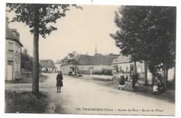 CPA ANIMEE THAUMIERS, ANIMATION SUR LA ROUTE DE DUN, ECOLE DE FILLES, CHER 18 - Thaumiers