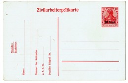 ZIVILARBEITERPOSTKARTE - 0280 - Deutsche Besatzung