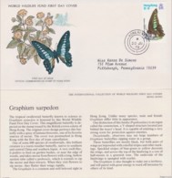 Hong Kong 1979 Butterflies - Graphium Sarpedon WWF FDC - FDC