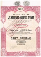 Titre Ancien - Société Anonyme Les Nouvelles Carrières De Dave - Titre De 1926 - Mines