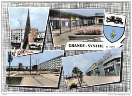 Carte Postale 59. Grande-Synthe  Cité HLM De L'Albecq Et Le Centre Commercial Du Palais De L'Europe Trés Beau Plan - Grande Synthe