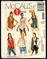 Vintage McCall`s Schnittmuster 3938  -  Damen / Teen Gefütterte Unterhemden Muster Saumkanten Variationen  -  Size Y - Alta Moda