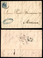 ANTICHI STATI ITALIANI - LOMBARDO VENETO - 45 Cent (22) Carta A Macchina - Lettera D'archivio Da Milano A Modena Del 25. - Andere & Zonder Classificatie