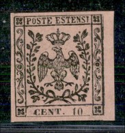 ANTICHI STATI ITALIANI - MODENA - 1852 - 10 Cent (2) - Ottimi Margini E Bordo Foglio - Gomma Originale - Molto Bello - C - Other & Unclassified