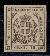 ANTICHI STATI ITALIANI - MODENA - 1859 - 15 Cent (13 - Bruno) - Ottimi Margini - Gomma Originale - Lieve Sfaldatura In A - Altri & Non Classificati