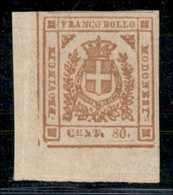 ANTICHI STATI ITALIANI - MODENA - 1859 - 80 Cent (18) Angolo Di Foglio - Gomma Integra - Molto Bello - Other & Unclassified