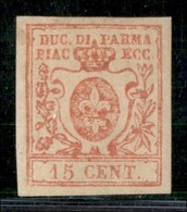 ANTICHI STATI ITALIANI - PARMA - 1859 - 15 Cent (9) - Gomma Originale - Molto Bello - Diena + Cert. Bottacchi (900) - Andere & Zonder Classificatie