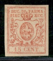 ANTICHI STATI ITALIANI - PARMA - 1859 - 15 Cent (9) - Gomma Originale - Molto Bello - Diena + Cert. Bottacchi (900) - Sonstige & Ohne Zuordnung