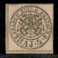 ANTICHI STATI ITALIANI - STATO PONTIFICIO - 1852 - 4 Bai (5b - Oleoso) Nuovo Senza Gomma - Filetti Completi - Molto Bell - Sonstige & Ohne Zuordnung