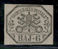 ANTICHI STATI ITALIANI - STATO PONTIFICIO - 1852 - 6 Bai (7a) - Nuovo Senza Gomma (875) - Other & Unclassified