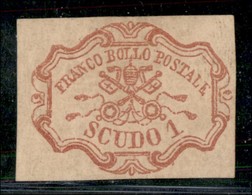 ANTICHI STATI ITALIANI - STATO PONTIFICIO - 1852 - 1 Scudo (11) - Grandi Margini - Gomma Originale - Molto Bello - Diena - Other & Unclassified