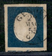 ANTICHI STATI ITALIANI - SARDEGNA - 1854 - 20 Cent (8) Usato - Grandi Margini - Molto Bello - Sonstige & Ohne Zuordnung