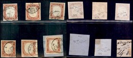ANTICHI STATI ITALIANI - SARDEGNA - 1857 - Piccolo Insieme Di 6 Valori Del 40 Cent (16) Di Diversi Colori - Tutti Firmat - Other & Unclassified