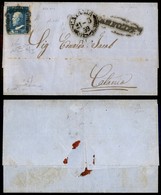 ANTICHI STATI ITALIANI - SICILIA - 2 Grana (6f - Azzurro Vivo) - Lettera Da Aggira A Catania Del 20.5.59 - Diena + Rayba - Andere & Zonder Classificatie