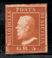 ANTICHI STATI ITALIANI - SICILIA - 1859 - 5 Grana (11) - Gomma Originale - Molto Bello - Diena + Cert. Bolaffi (1.250) - Autres & Non Classés